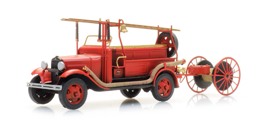 Ford modèle AA Pompiers H0 1:87 Modèle fini en résine, peint Artitec 387.500  
