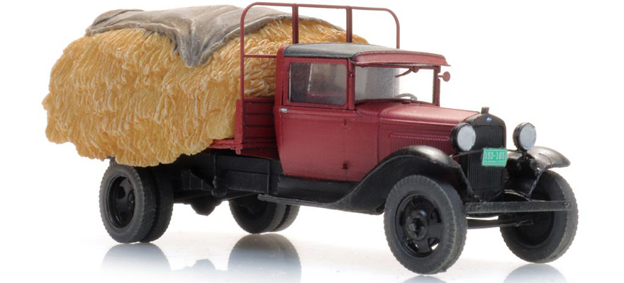 Ford modèle AA Charge de foin H0 1:87 Modèle fini en résine, peint Artitec 387.502  