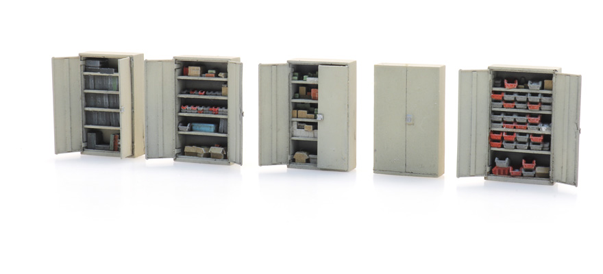 Armoires à outils atelier H0 1:87 Modèle fini en résine, peint Artitec 387.506  