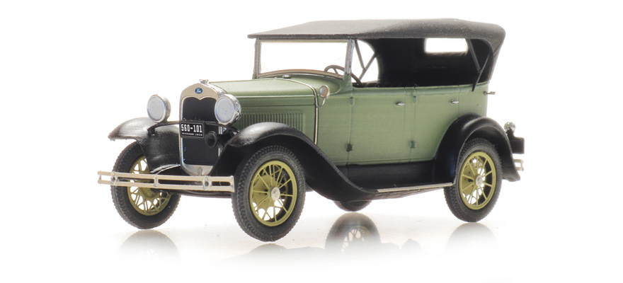 Ford Model A Phaeton Capote fermée H0 1:87 Modèle fini en résine, peint Artitec 387.521  