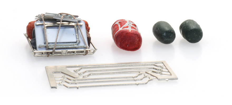 Porte-bagages de toit Vacances H0 1:87 Modèle fini en résine, peint Artitec 387.553  