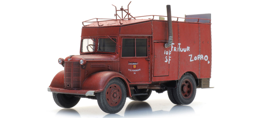 Austin K2 Snack Frites H0 1:87 Modèle fini en résine, peint Artitec 387.558  