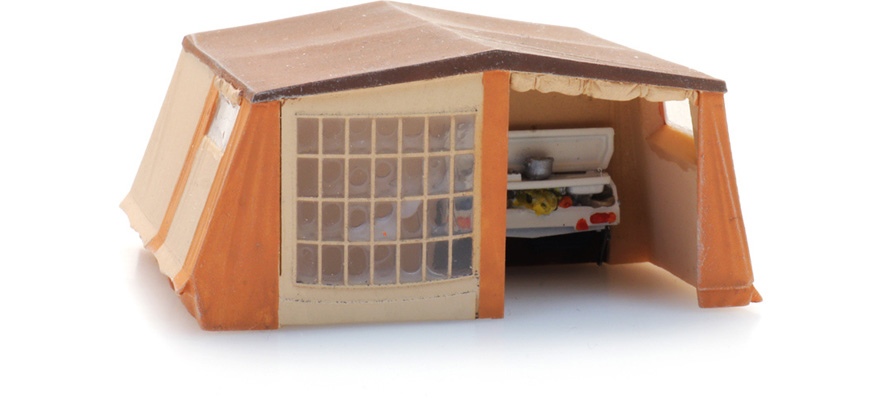 Tente Croix des Alpes H0 1:87 Modèle fini en résine, peint Artitec 387.565  