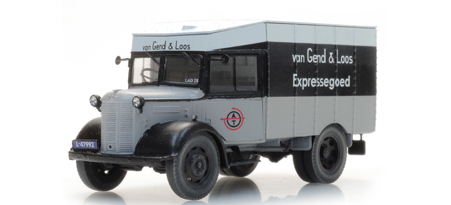 Austin K2 Van Gend &amp; Loos H0 1:87 Modèle fini en résine, peint Artitec 387.577  