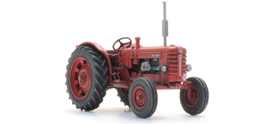 Tracteur Volvo BM350 H0 1:87 Modèle fini en résine, peint Artitec 387.584  