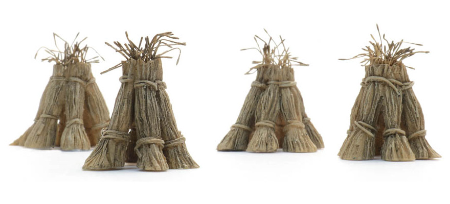 gerbes de blé (4x) H0 1:87 Modèle fini en résine, peint Artitec 387.600  