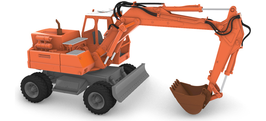 Pelle Atlas 1302 H0 1:87 Modèle fini en résine, peint Artitec 387.633  