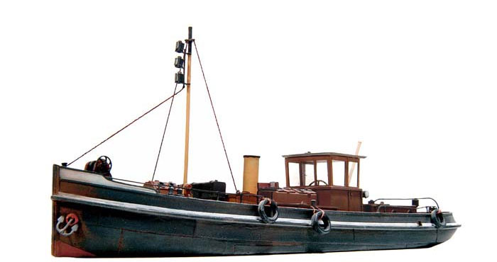 Remorqueur de canal H0 1:87 Modèle de bateau kit Résine (PU), non peint Artitec 50.103  