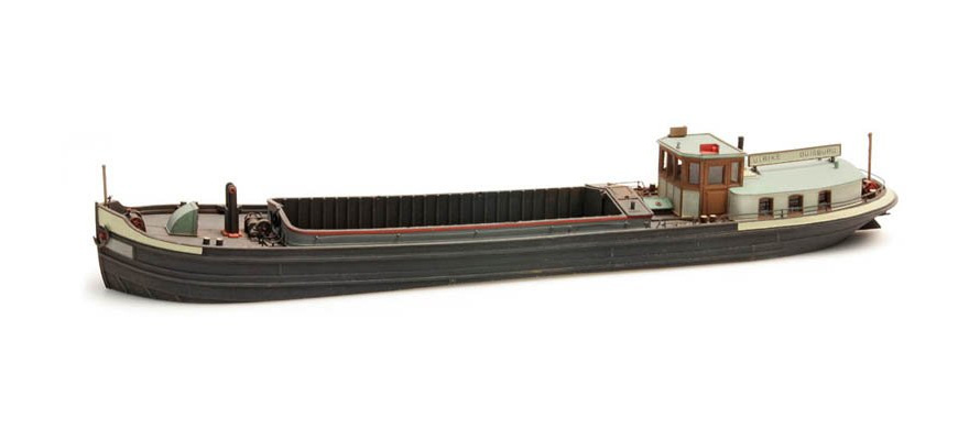 Péniche rhénane 120 tonnes H0 1:87 Modèle de bateau kit Résine (PU), non peint Artitec 50.104  