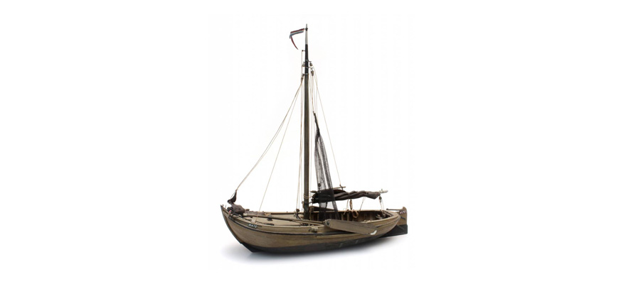 Bateau de pêche Botter H0 1:87 Modèle de bateau kit Résine (PU), non peint Artitec 50.105  