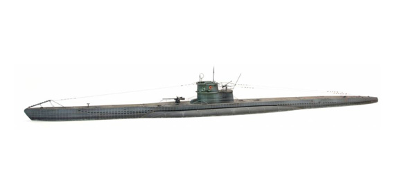 Ligne de flottaison du sous-marin VII C H0 1:87 Modèle de bateau kit Résine (PU), non peint Artitec 50.132  