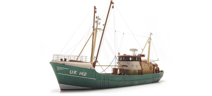 Cotre de pêche de la mer du Nord H0 1:87 Modèle de bateau kit Résine (PU), non peint Artitec 50.146  