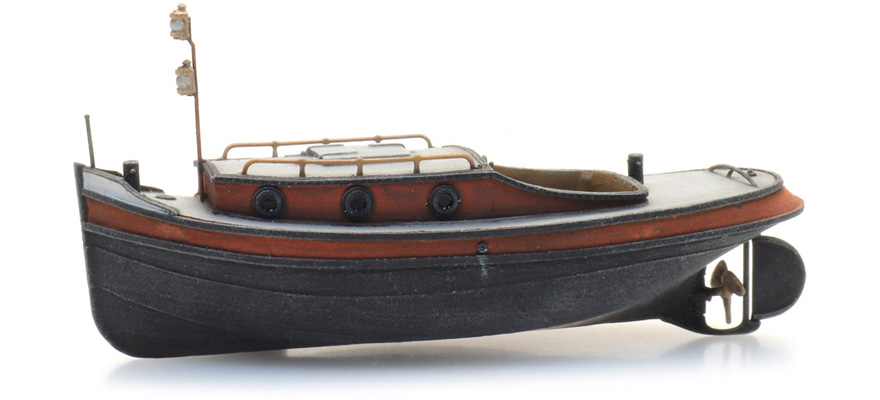 Bateau de choc "Opduwer" à coque pleine H0 1:87 Modèle de bateau kit Résine (PU), non peint Artitec 50.148  