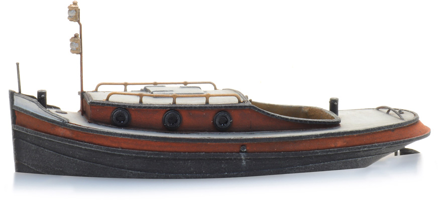 Bateau de choc "Opduwer" Ligne de flottaison H0 1:87 Modèle de bateau kit Résine (PU), non peint Artitec 50.149  