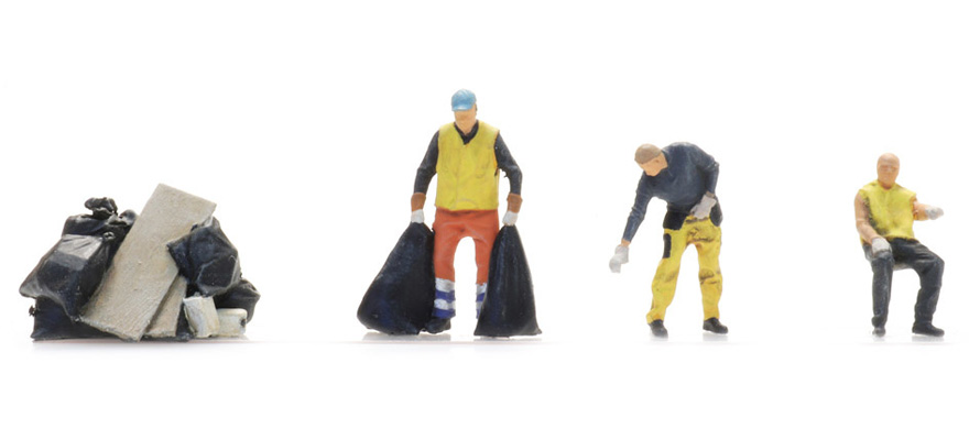 Éboueurs à partir de 1990 (3x) H0 1:87 Modèle fini Figurines, peintes Artitec 5870021  