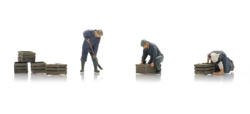 Paysans des champs (3x) H0 1:87 Modèle fini Figurines, peintes Artitec 5870022  