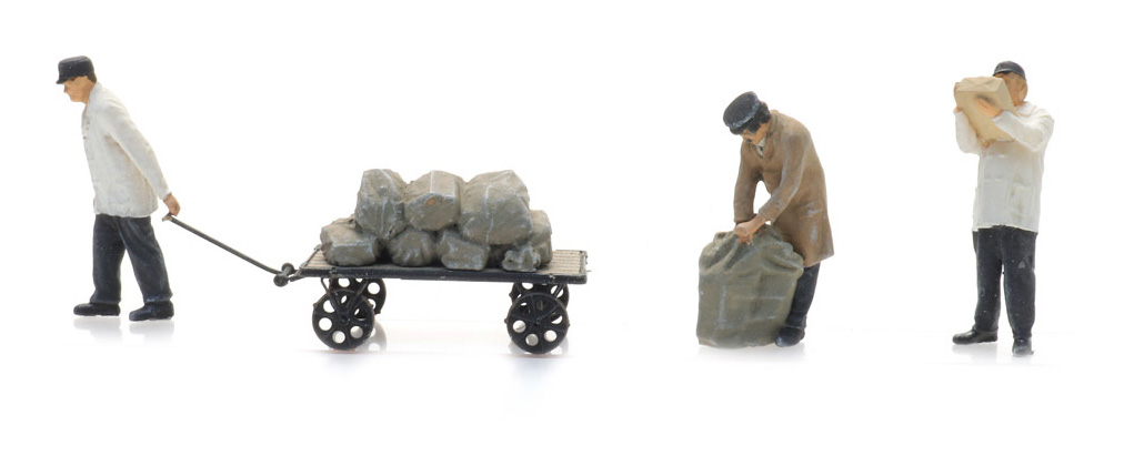 Personnel de voie NS avec wagon postal (3x) H0 1:87 Modèle fini Figurines, peintes Artitec 5870024  