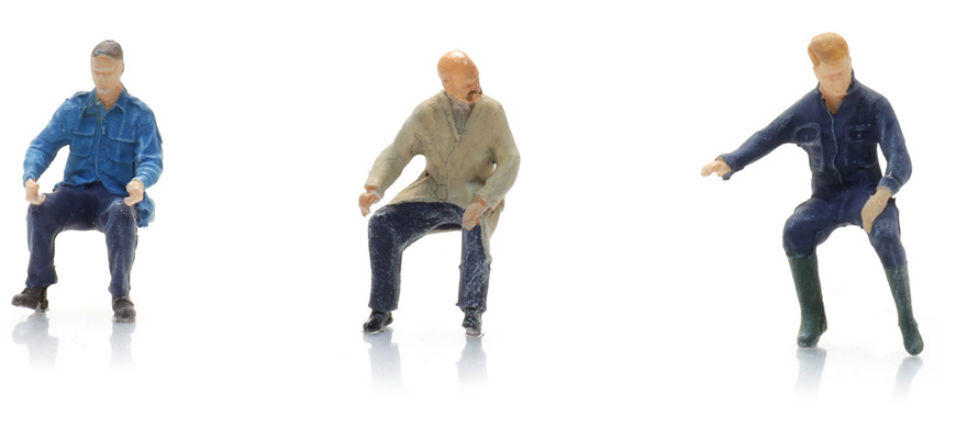 Chariot élévateur à fourche 1950-80 (3x) H0 1:87 Modèle fini Figurines, peintes Artitec 5870032  