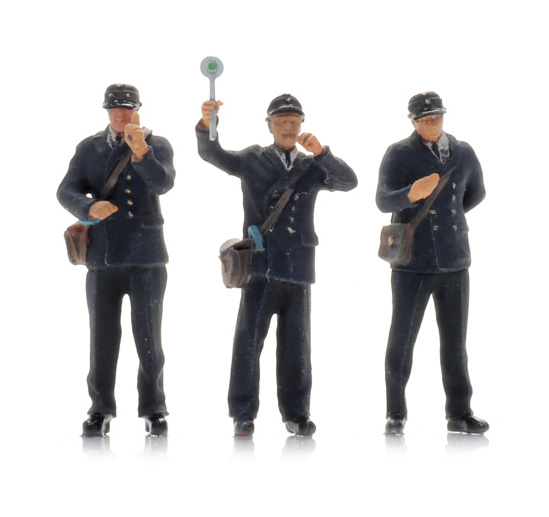 Contrôleur NS sur le quai de gare années 50 à 70 (3x) H0 1:87 Modèle fini Figurines, peintes Artitec 5870040  