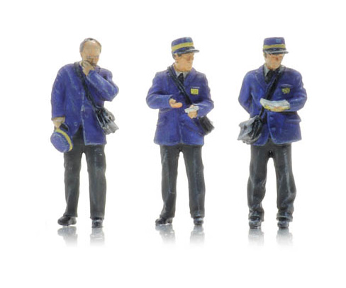 Contrôleur NS sur le quai de la gare 1940-70 (3x) H0 1:87 Modèle fini Figurines, peintes Artitec 5870042  