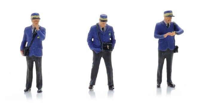 Contrôleur NS sur le quai de la gare années 80 (3x) H0 1:87 Modèle fini Figurines, peintes Artitec 5870044  