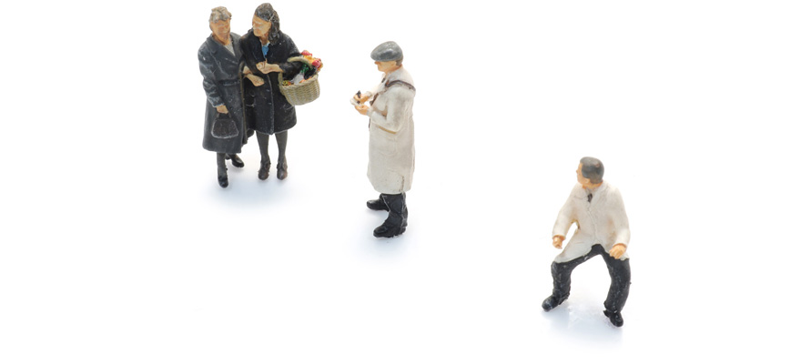 Hommes du lait avec des clientes 1940-70 (3x) H0 1:87 Modèle fini Figurines, peintes Artitec 5870049  