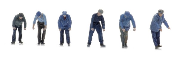 Ouvrier de la voie (6x) H0 1:87 Modèle fini Figurines, peintes Artitec 5870071  