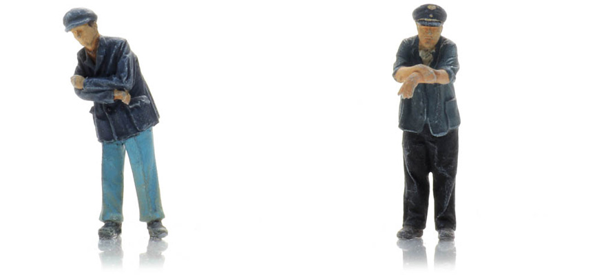 DB personnel de locomotive à vapeur charretier (2x) H0 1:87 Modèle fini Figurines, peintes Artitec 5870072  