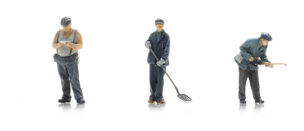 DB Depotpersonal Putz (3x) H0 1:87 Modèle fini Figurines, peintes Artitec 5870081  