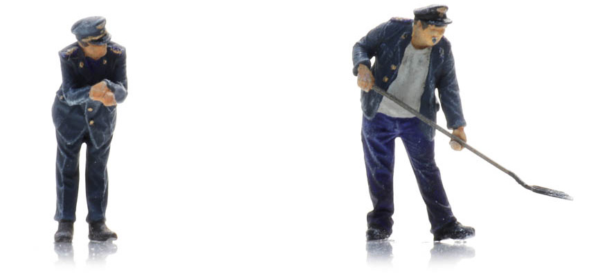 DR (RDA) Équipage de locomotive à vapeur Brandt (2x) H0 1:87 Modèle fini Figurines, peintes Artitec 5870082  