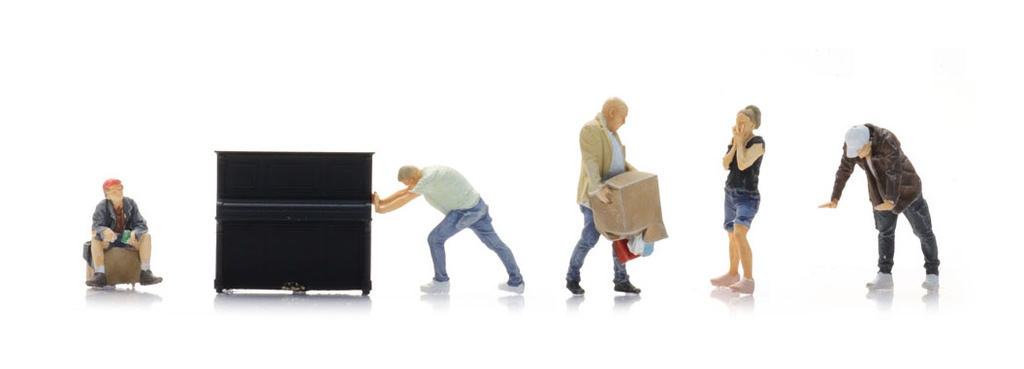 Déménageurs (5x) H0 1:87 Modèle fini Figurines, peintes Artitec 5870099  