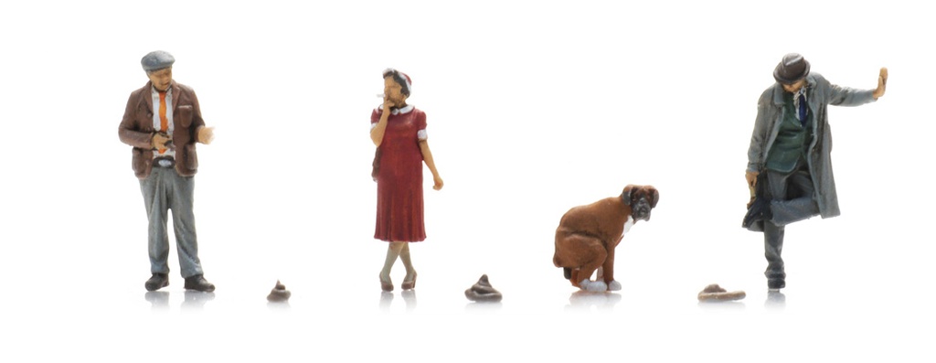 Déjections canines (3x) H0 1:87 Modèle fini Figurines, peintes Artitec 5870104  