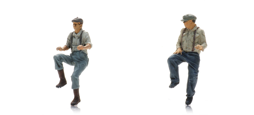 Conducteur de vélo-cargo (2x) H0 1:87 Modèle fini Figurines, peintes Artitec 5870105  
