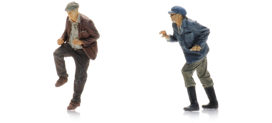 Des cyclistes de fret en sueur (2x) H0 1:87 Modèle fini Figurines, peintes Artitec 5870106  
