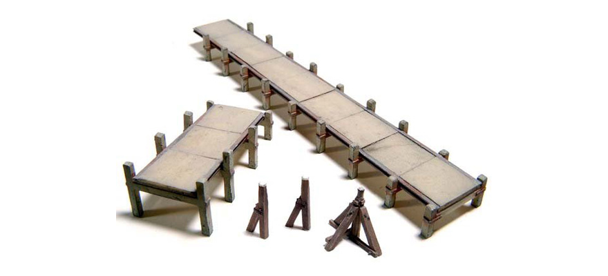 Ponton d'atterrissage en béton N 1:160 Kit en résine (PU), non peint Artitec 14.103  