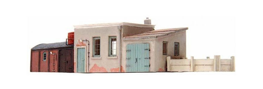 Bâtiment annexe pour les cheminots N 1:160 Kit en résine (PU), non peint Artitec 14.112  