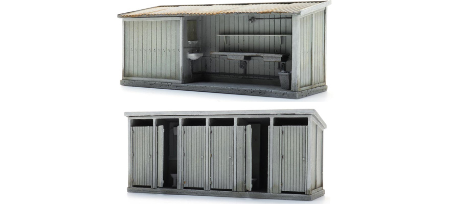 Bloc douche et toilettes Camping Kit N 1:160 Kit en résine (PU), non peint Artitec 14.176  