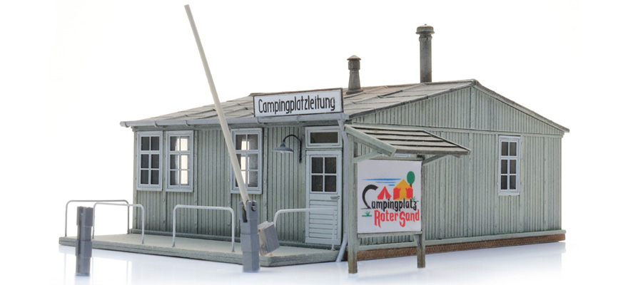 Réception et café du camping en kit N 1:160 Kit en résine (PU), non peint Artitec 14.177  