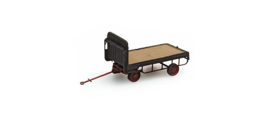 Remorque chariot pour quai de gare noir N 1:160 Modèle fini en résine, peint Artitec 316.14-BK  