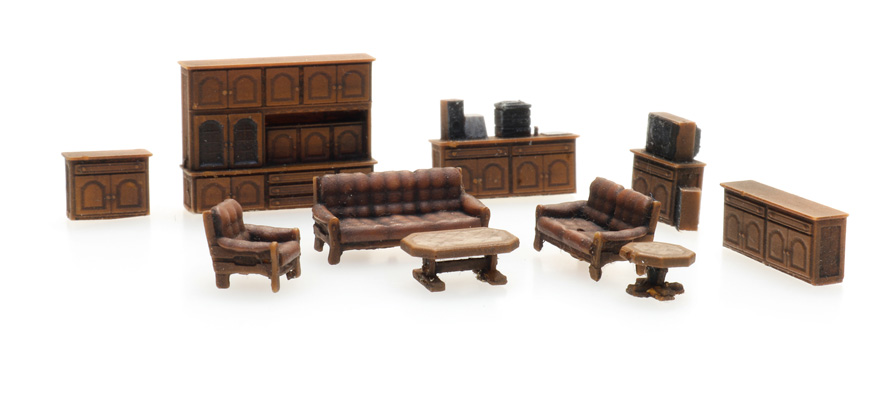 Meubles de salon classiques N 1:160 Modèle fini en résine, peint Artitec 316.096  