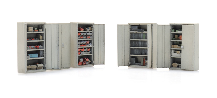 Armoires à outils atelier N 1:160 Modèle fini en résine, peint Artitec 316.098  