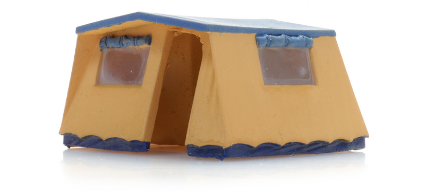 Tente bungalow N 1:160 Modèle fini en résine, peint Artitec 316.117  