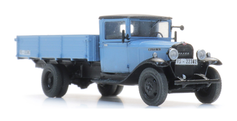 Opel Blitz 6 camion à plateau N 1:160 Modèle fini en résine, peint Artitec 316.127  