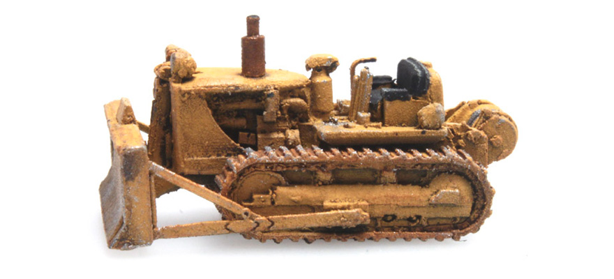 Bulldozer D7 jaune Z 1:220 Modèle fini en résine, peint Artitec 322.019  