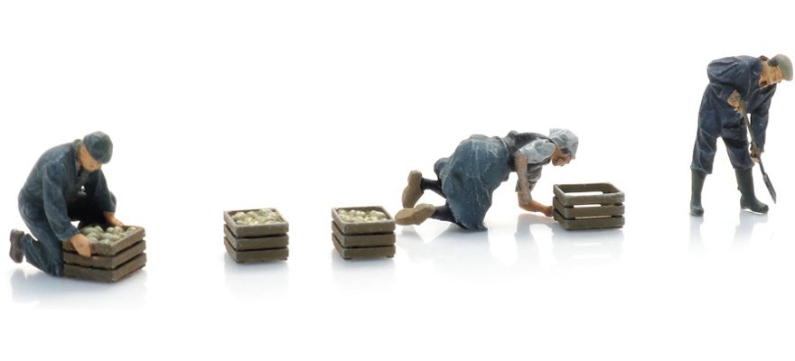 Paysans des champs (3x) TT 1:120 Modèle fini Figurines, peintes Artitec 5120003  