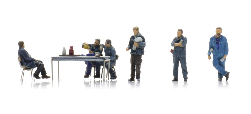 Ouvrier sidérurgique (6x) TT 1:120 Modèle fini Figurines, peintes Artitec 5120005  