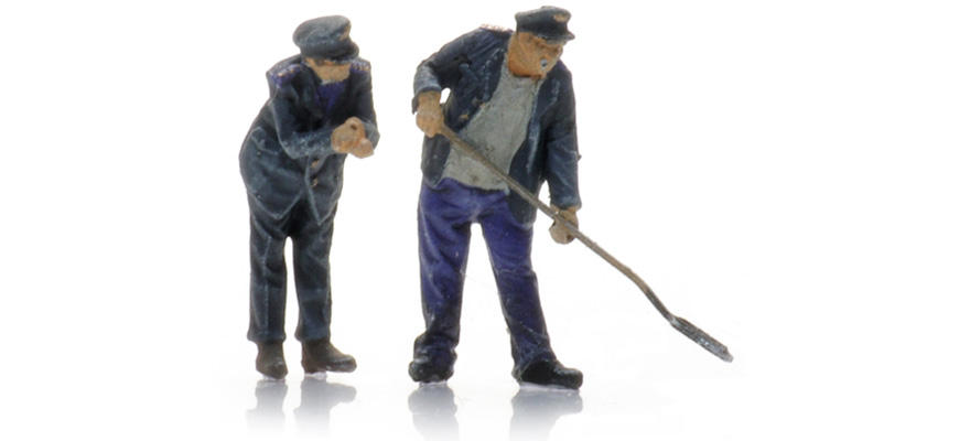 DR Équipage de locomotive à vapeur Brandt (2x) TT 1:120 Modèle fini Figurines, peintes Artitec 5120009  