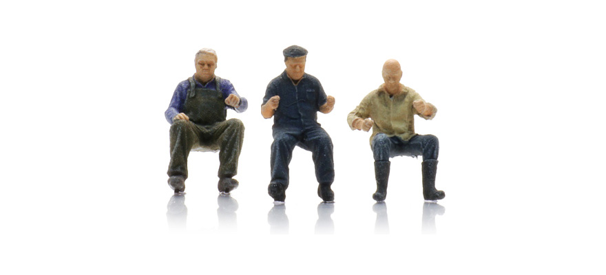 Conducteur de tracteur (3x) TT 1:120 Modèle fini Figurines, peintes Artitec 5120011  