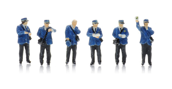 Contrôleur NS années 70 (6x) N 1:160 Modèle fini Figurines, peintes Artitec 5160010  