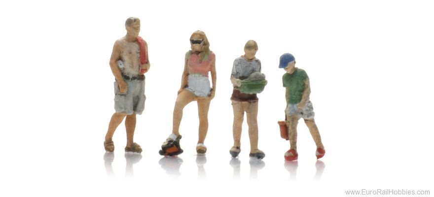 Camping-Glück - Laver la vaisselle (4x) N 1:160 Modèle fini Figurines, peintes Artitec 5160014  